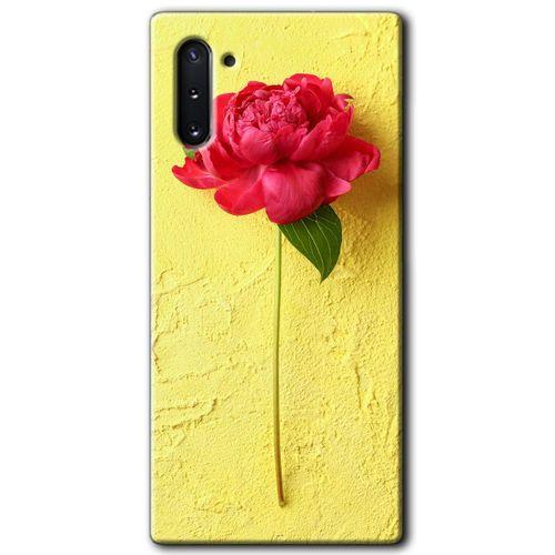 Galaxy Note 10 Kılıf HD Desen Baskılı Arka Kapak - Kırmızı Gül + Kırılmaz Cam