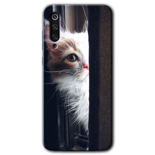 Potkal Hediye Fabrikası Xiaomi Mi 9 SE Kılıf HD Desen Baskılı Arka Kapak - Kedi Bakışı