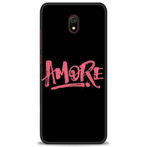 Xiaomi Redmi 8A Kılıf HD Baskılı Kılıf - Amore + Tam Ekran Koruyucu