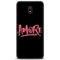 Xiaomi Redmi 8A Kılıf HD Baskılı Kılıf - Amore + Tam Ekran Koruyucu
