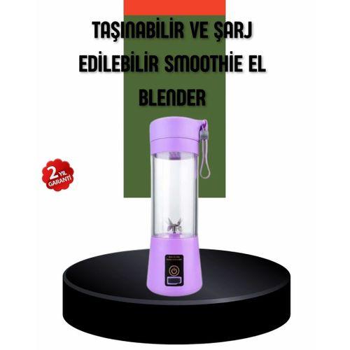 Taşınabilir Usb Şarjlı Mini Smoothie Blender 380ml Çelik Bıçaklı Portatif