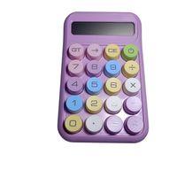 RUNZON PEMBE 10 HANE RENKLİ YUVARLAK TUŞ TAKIMI HESAP MAKİNESİ