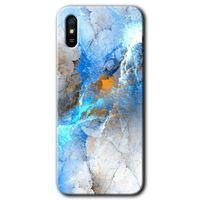 MRCİLETİSİM Xiaomi Redmi 9A Kılıf Baskılı Kapak - Mavi Buzul + 5D Tam Kaplayan Cam