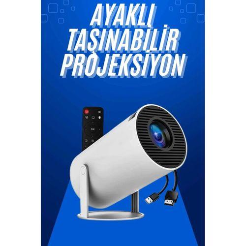Taşınabilir Projeksiyon Ayaklı Projektör Android Uyumlu Hdmı Girişli