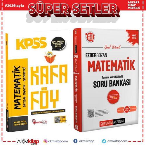 Hoca Kafası KPSS Matematik Konu Anlatımlı Kafa Föy ve Pegem Soru Bankası Seti 2 Kitap