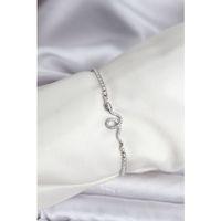 Yılan Model Zirkon Taşlı Gümüş Renk Pirinç Su Yolu Kadın Bileklik