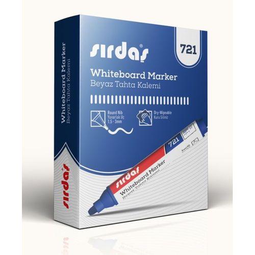 Sırdaş Beyaz Tahta Kalemi 12'li Paket Mavi 721