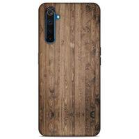 Lopard Oppo Realme 6 Uyumlu Kılıf Wood'X (6) Silikon Kılıf Desenli
