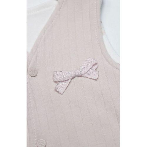 Bistyle Bistyle Yelek Çift Taraflı Love You Family 18114 Pudra