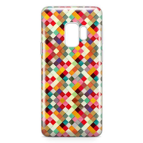 Samsung Galaxy S9 Kılıf Karo Taşlar Arka Kapak Koruma Desenli Full Koruyucu