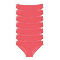 7 Adet Süper Eko Set Likralı Kadın Slip Külot Fuşya