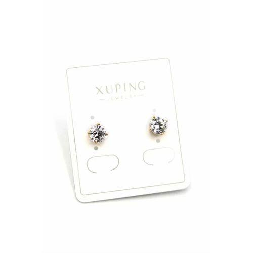 Büyük Boy Tek Taş Küpe - Altın