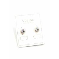 Büyük Boy Tek Taş Küpe - Altın