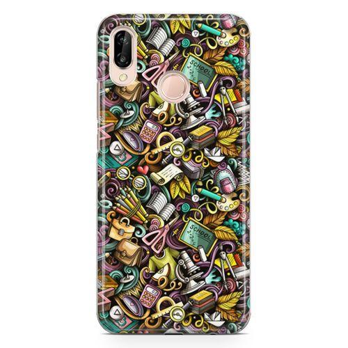 Huawei Nova 3e Kılıf Canım Öğretmenim Doodle Arka Kapak Koruma Desenli Full Koruyucu