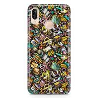 Huawei Nova 3e Kılıf Canım Öğretmenim Doodle Arka Kapak Koruma Desenli Full Koruyucu