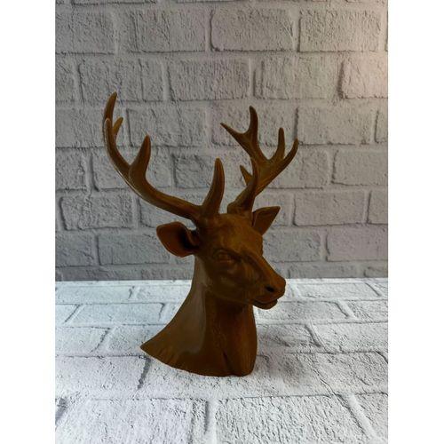 Dekoratif Kahverengi Geyik Biblo Salon Ve Raf Dekoru