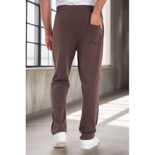 Scuba Modal Kumaş Relaxed Fit Erkek Eşofman Altı Pantolon - Kahve