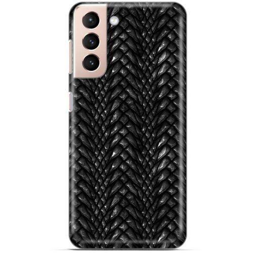 Samsung Galaxy S21 Kılıf Dragons (2) Kabı Ejderha Deri Siyah
