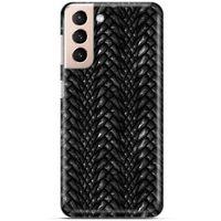 Samsung Galaxy S21 Kılıf Dragons (2) Kabı Ejderha Deri Siyah