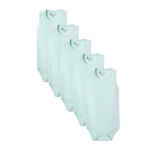 Yeşil Askılı Body Zıbın 2-7 YAŞ Çocuklar İçin (5 ADET) Alttan Çıtçıtlı Özel Gereksinimli