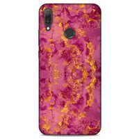 Mermer Desenli (35) Tema Fit Design Kılıf Burgonya Huawei Y9 2019 Kılıf