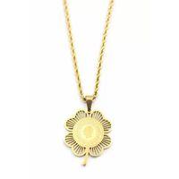 Yarımlık Yonca Kolye - Altın