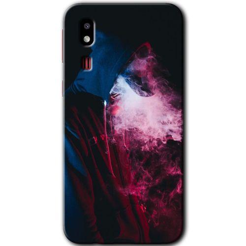 Galaxy A2 Core Kılıf HD Desen Baskılı Arka Kapak - Smoke-Man + Kırılmaz Cam