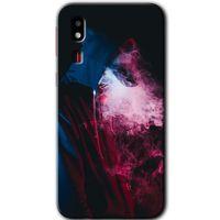 Galaxy A2 Core Kılıf HD Desen Baskılı Arka Kapak - Smoke-Man + Kırılmaz Cam