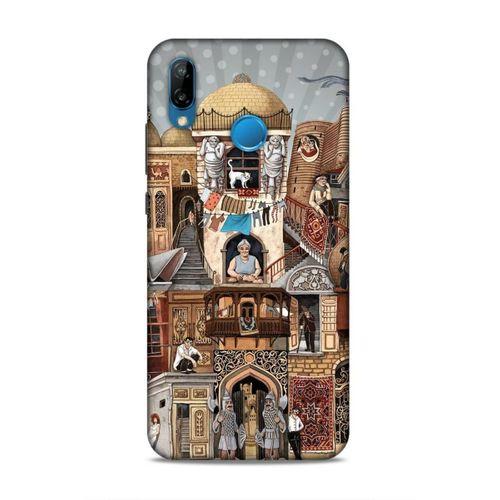 Huawei P20 Lite Uyumlu Kılıf Azarbaijan (49) Ultra Silikon Kılıf Şehir Simgeleri