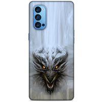 Oppo Reno 4 Pro Kılıf Dragons (11) Tam Koruma Beyaz Ejderha