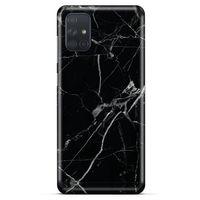 Mermer Desenli (17) Tema Tasarım Kılıf Siyah Samsung Galaxy M51 Kılıf