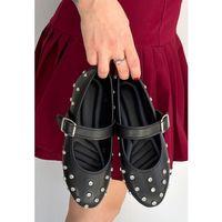 Ritta Siyah Cilt Kemerli Babet Ayakkabı