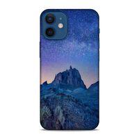 Lopard Apple iPhone 12 Mini Uyumlu Kılıf Gece'S (40) Fit Silikon Kılıf Mavi Gece