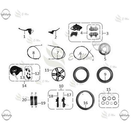 MONDİAL E-Mon Duo Ön Amortisör Siyah 27 Mm Orj