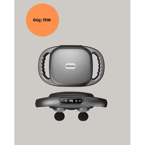 2000 mAh Şarjlı Masaj Tabancası 6 Başlık Ayarlı Güçlü Masaj Cihazı