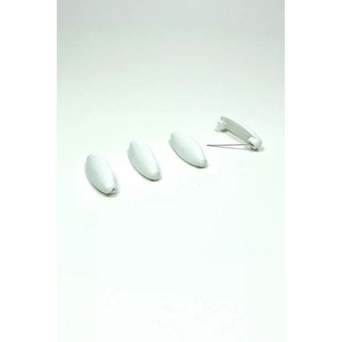 4 Adet Plastik Çengelli Eşarp Ve Şal İğnesi Beyaz 4 cm