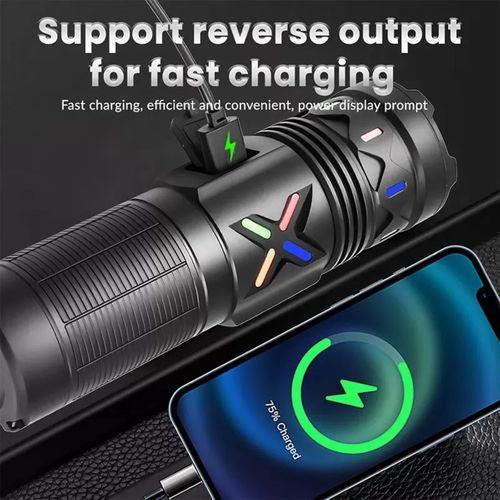 Bedotech Bd-5 30w Tg Led Alüminyum Alaşımlı Zoomlu Type-c Dijital Göstergeli Şarjlı El Feneri