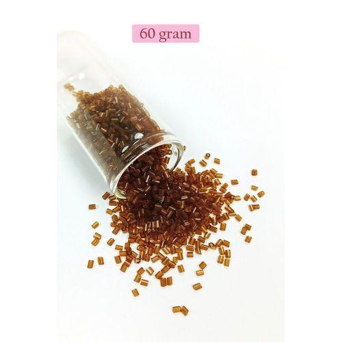 Kesme Cam Boncuk 2mm - 60 Gram - Şeffaf Açık Kahve - BNC391