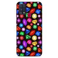 Samsung Galaxy M31 Kılıf Baskılı Özel Seri Taşlı (5) Koruma Kabı