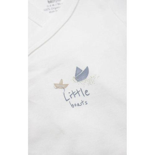 Bistyle Kruvaze Body Yarım Kol Little Boats 17152 Ekru