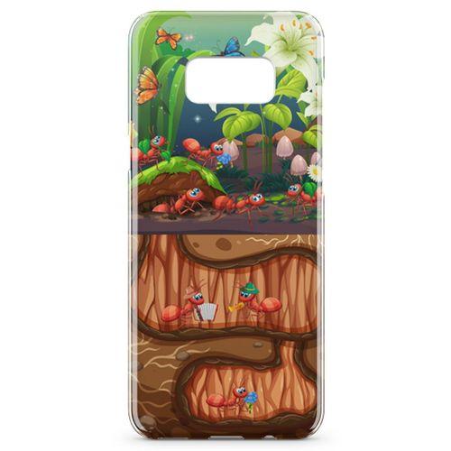 Samsung Galaxy S8 Kılıf Karınca Yuvası Arka Kapak Koruma Desenli Full Koruyucu