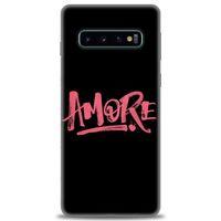 Samsung Galaxy S10 Kılıf HD Baskılı Kılıf - Amore + Tam Ekran Koruyucu