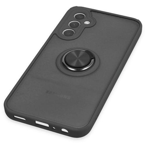 Samsung Galaxy A24 4G Kılıf Montreal Yüzüklü Silikon Kapak - Siyah