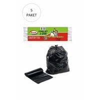 J-250 Jumbo Boy Çöp Torbası 80 x 110 cm 10 Lu Rulo x 5 Paket = 50 Adet (Siyah)