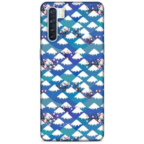 Oppo A91 Kılıf Pastel Renkler (16) Kalın Kılıf Yeşil Mavi