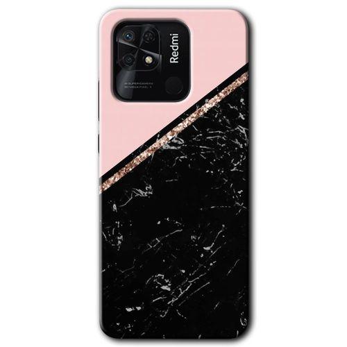 Xiaomi Redmi 10C HD Baskılı Kılıf + 9D Tam Ekran Koruyucu - Yarım Mermer