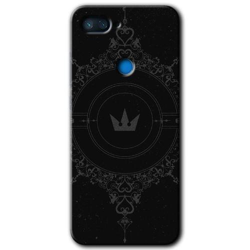 Potkal Hediye Fabrikası Xiaomi Mi 8 Lite Kılıf HD Desen Baskılı Arka Kapak - Siyah Mandala 1