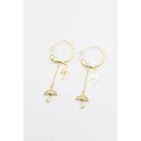 Şemsiye Küpe - Altın