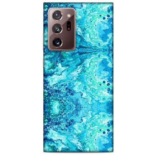 Mermer Desenli (36) Tema Glitter Kılıf Deniz Mavisi Samsung Galaxy Note 20 Ultra Kılıf