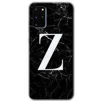Samsung Galaxy S20 Plus HD Baskılı Kılıf + 9D Tam Ekran Koruyucu - Siyah Mermer Z Harfi